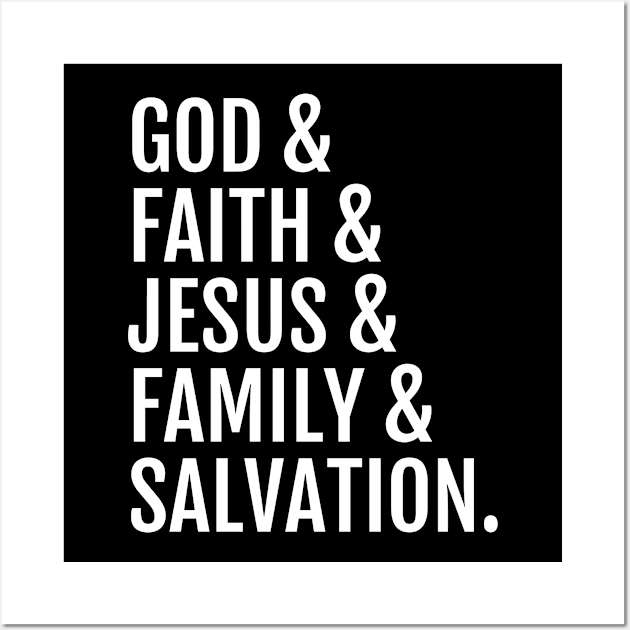 God, Faith, Jesus and Family Wall Art by ChristWins